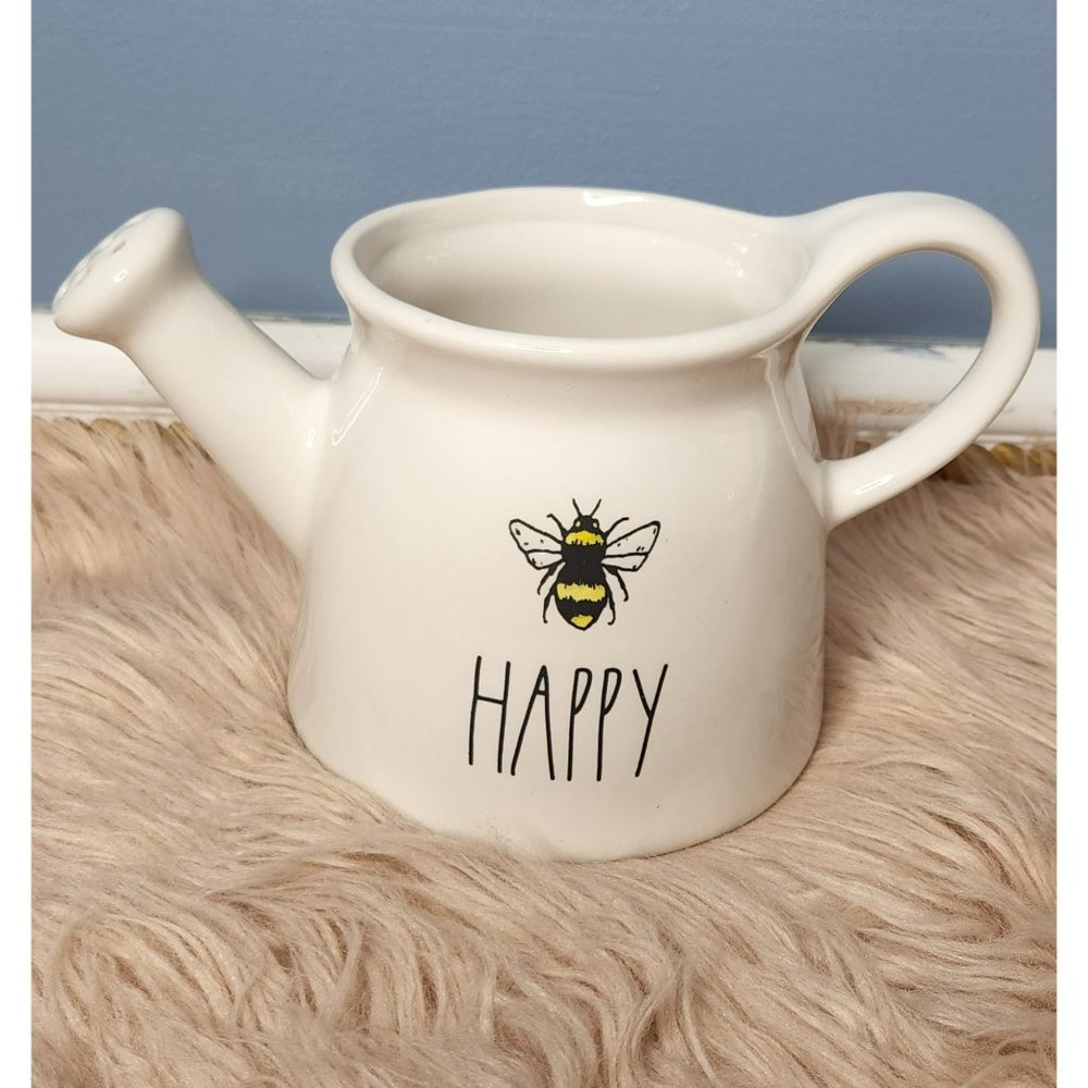 NWOT RAE DUNN "HAPPY" BEE WATERING CAN